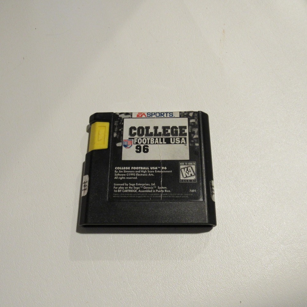 College Football USA 96 (Sega Genesis, 1995) Vintage Cartridge 2